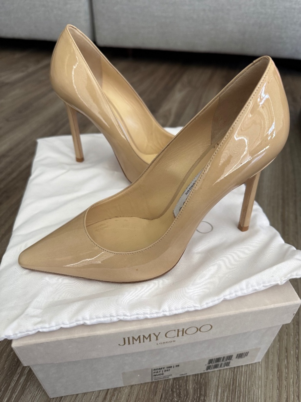 Jimmy choo patent leather pumps